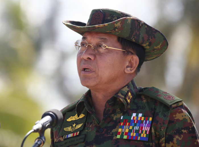 Myanmars Armeechef General Min Aung Hlaing. Foto: epa/Lynn Bo Bo