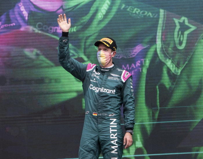 Der Deutsche Formel-1-Pilot Sebastian Vettel vom Aston Martin Cognizant F1 Team. Foto: epa/Zsolt Szigetvary