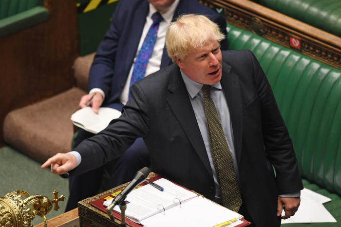 Der britische Premierminister Boris Johnson in der Downing Street 10 in London. Foto: epa/Jessica Taylor