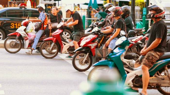 Von den 38,4 Millionen Fahrzeugen, die zum 31. Januar 2018 in Thailand zugelassen waren, befanden sich 20,5 Millionen Motorräder. Foto: The Thaiger
