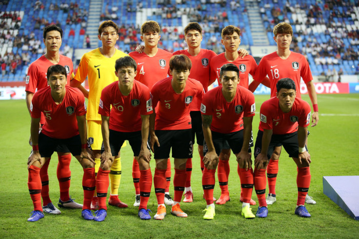 Südkoreas Team. Foto: epa/Mahmoud Khaled
