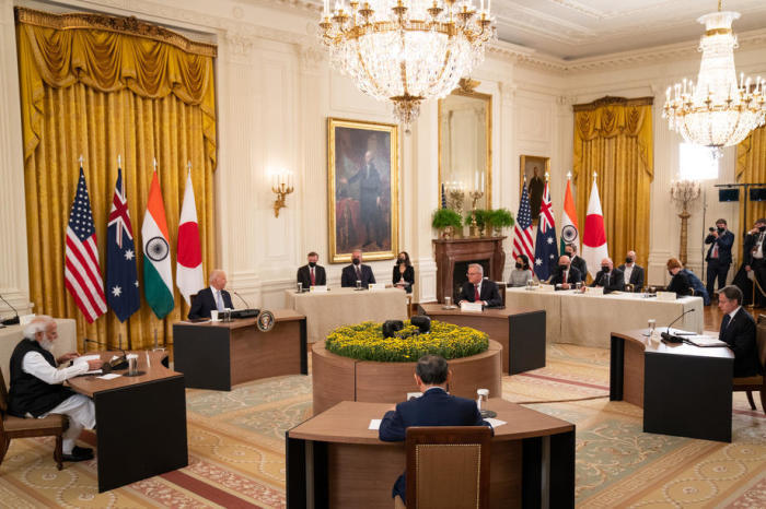 Quad Leaders Summit im East Room des Weißen Hauses. Foto: epa/Sarahbeth Maney / Pool