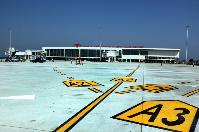  Der internationale Flughafen in Mattala wird während der Schließung des Bandaranaike Airports als Ausweichflughafen dienen. Foto: epa/M.a.pushpa Kumara
