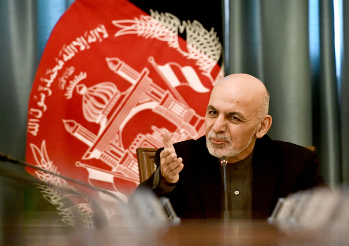 Afghanistans Präsident Aschraf Ghani bei einem Besuch der deutschen Verteidigungsministerin. Foto: Britta Pedersen/Zb/dpa