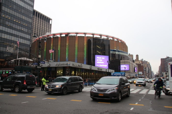 09.02.2018, USA, New York: Blick auf den Madison Square Garden. Foto: dpa/Christina Horsten
