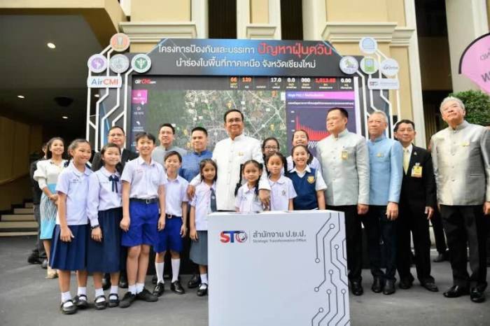 Premierminister Prayut Chan-o-cha nahm persönlich an der Präsentation der neuen App in Chiang Mai teil.. Foto: National News Bureau of Thailand