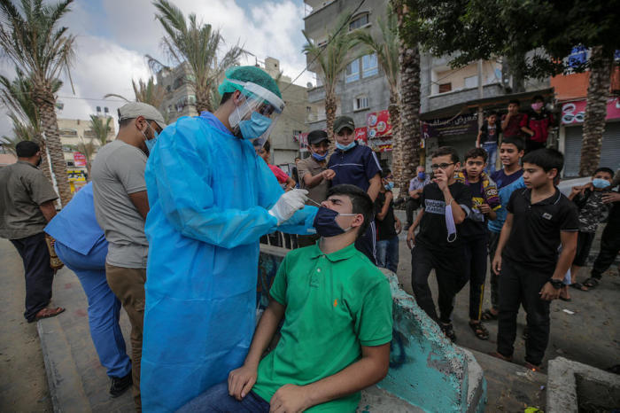Lage des Coronavirus in Gaza. Foto: epa/Mohammed Saber