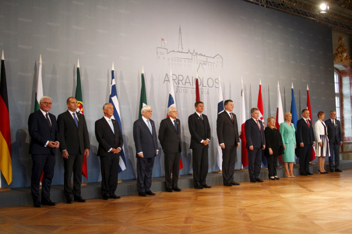 Das Treffen der Arraiolos-Gruppe bringt Staatsoberhäupter aus 13 Ländern zusammen. Foto: epa/Toms Kalnins
