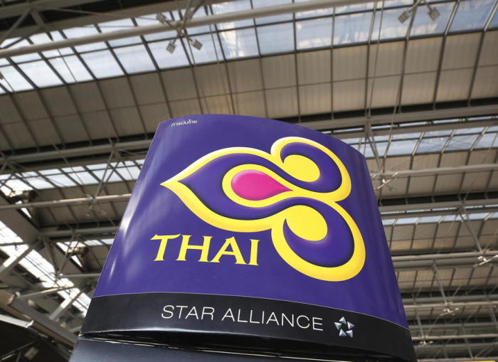 THAI-Schalter im im Suvarnabhumi International Airport in Bangkok. Foto: epa/Narong Sangnak