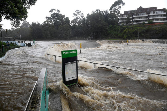 Starker Regen in New South Wales. Foto: epa/Dan Himbrechts