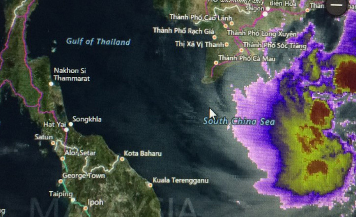 Das Sturmtief ‚Kai Taik‘ liegt derzeit unterhalb der südvietnamesischen Küste, zuvor hatte es auf den Philippinen gewütet. Am Wochenende könnten Ausläufer auf die ostthailändische Küste treffen.