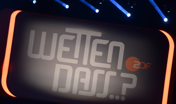 Das Logo der ZDF-Show «Wetten, dass...?». Das ZDF verschiebt wegen der Corona-Krise eine geplante «Wetten, dass..?»-Sonderausgabe. Foto: Hendrik Schmidt/Zb/dpa