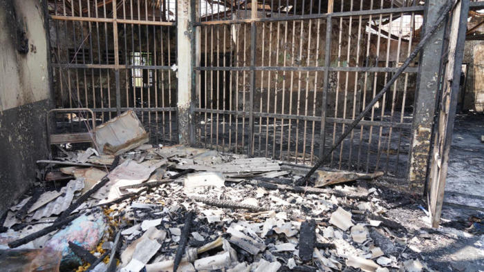 Das Ministerium für Recht und Menschenrechte in Indonesien zeigt den Gefängnistrakt nach einem Brand. Foto: epa/Ho/indonesisches Ministerium FÜr Rechts- Und Menschenrechte