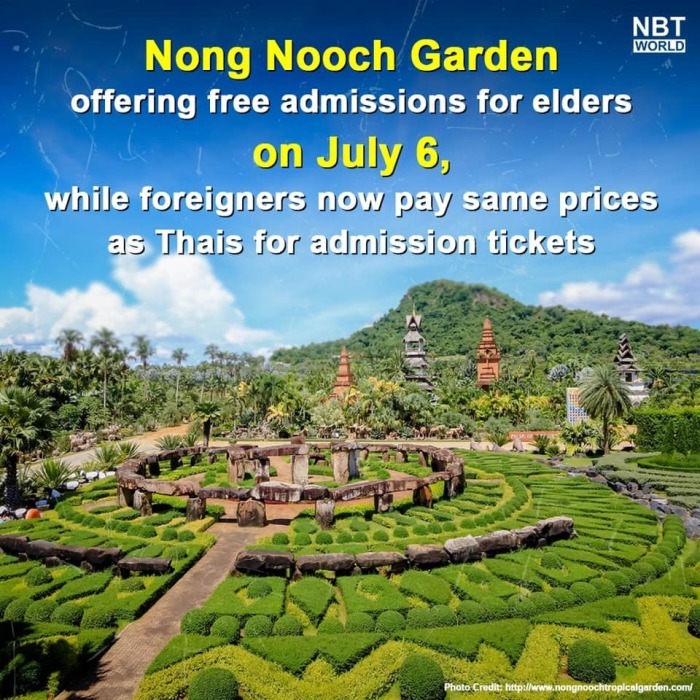 In Thailand lebende ausländische Residenten können den botanischen Garten zum selben Preis besuchen wie Einheimische. Foto: National News Bureau Of Thailand