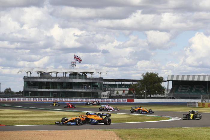 Formel-1-Grand-Prix von Großbritannien auf der Rennstrecke von Silverstone. Foto: epa/Bryn Lennon