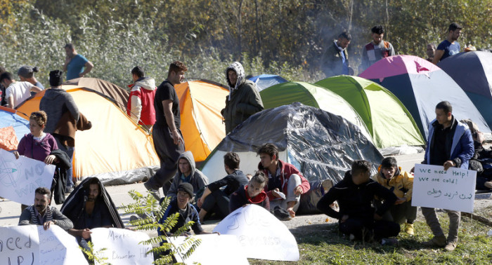 Flüchtlingscamp im Grenzgebiet von Bosnien-Herzegowina. Foto: epa/Fehim Demir