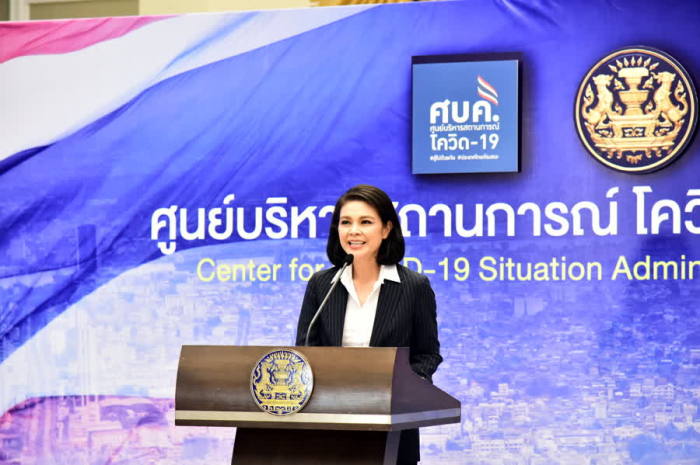 Apisamai Srirangsan, stellvertretende Sprecherin des Centre for Covid-19 Situation Administration (CCSA). Foto: National News Bureau Of Thailand