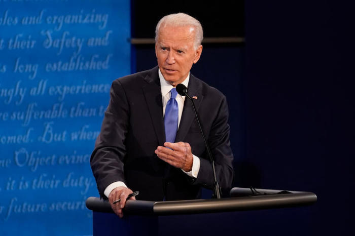 Joe Biden, Präsidentschaftskandidat der Demokraten, beantwortet eine Frage während der abschließenden Präsidentschaftsdebatte an der Belmont-Universität in Nashville. Foto: epa/Morry Gash