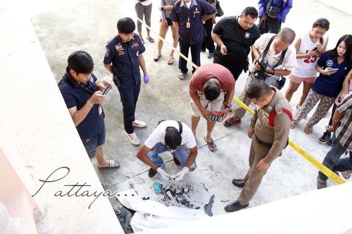 Rettungskräfte am Tatort. Foto: Pattaya Update News