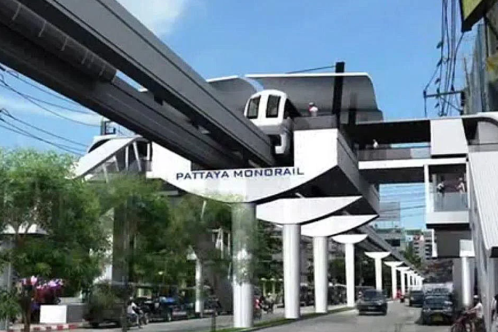 Ein Designentwurf für das geplante Skytrain-System in Pattaya. Foto: The Thaiger