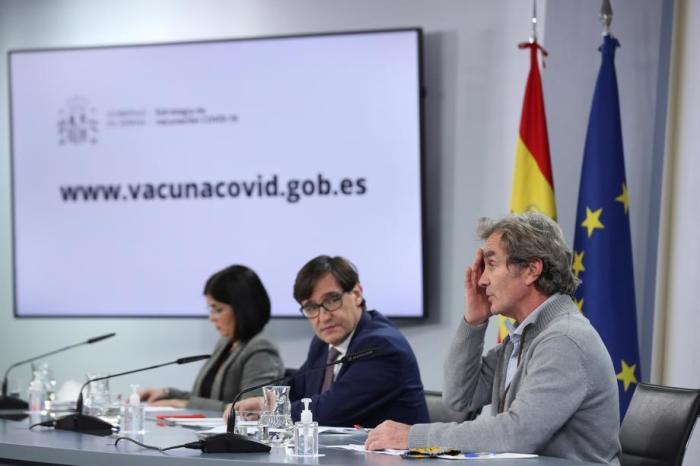 Pressekonferenz nach dem Interregionalen Rat zur Coronavirus-Situation. Foto: epa/Emilio Naranjo