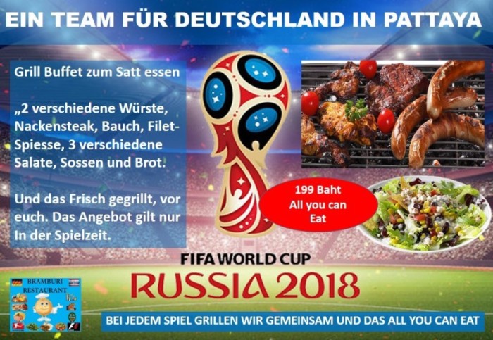Bramburi: Grill-Buffetzu den WM-Spielen