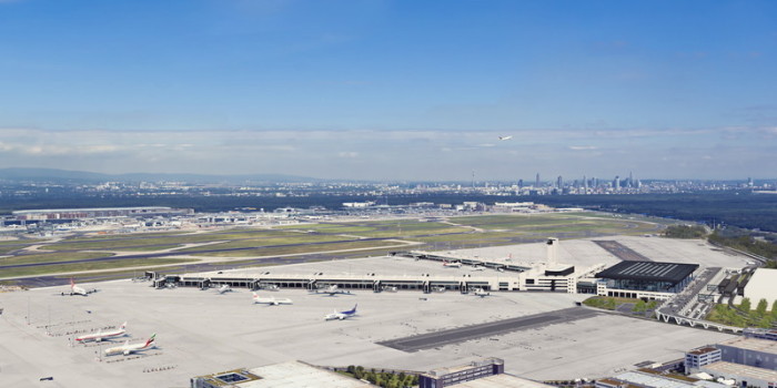Das neue Terminal am Frankfurter Flughafen soll vor allem dem Komfort einer ständig wachsenden Zahl von Fluggästen dienen. Schon der erste Bauabschnitt stellt viele deutsche Flughäfen in den Schatten. Foto: epa/Fraport AG