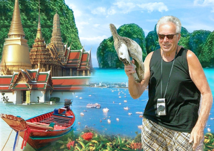 In Thailand faszinierte Ruedi besonders die Naturvielfalt. In der Hand hält er stolz eine interessant geformte Baumwurzel.