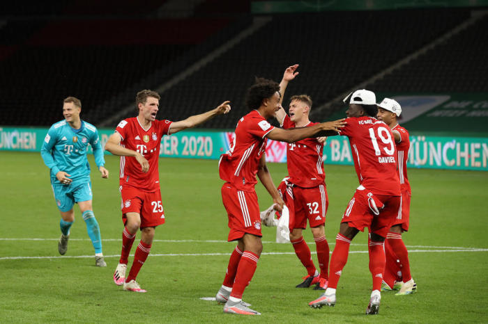 Die Spieler des FC Bayern München. Foto: epa/Alexander Hassenstein