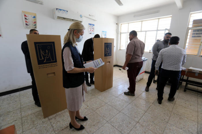 Parlamentswahlen im Irak. Foto: epa/Ahmed Jalil