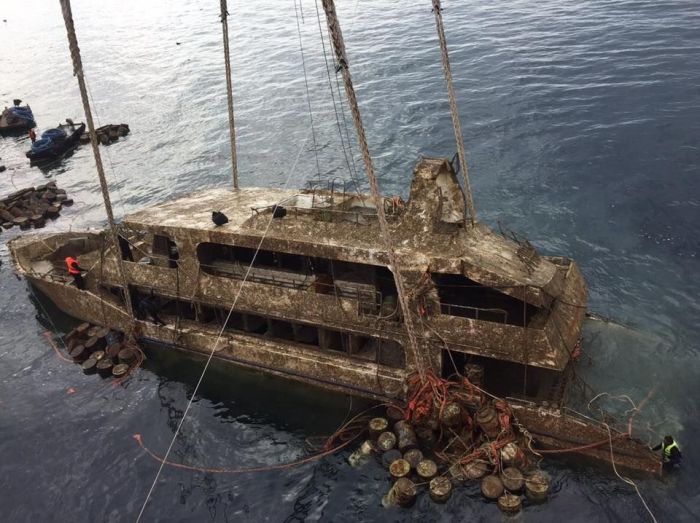 Das Unglücksschiff lag in 45 Metern Tiefe, 3,7 Kilometer vor Koh Hae. Foto: The Thaiger