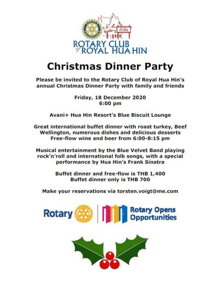 Weihnachtsparty des Rotary Club
