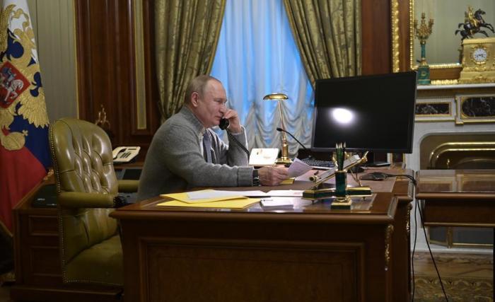 Russischer Präsident Wladimir Putin nimmt an der Kampagne 