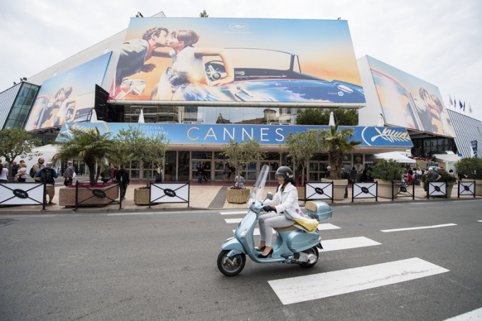 Ein Blick auf den Palais des Festivals beim 71. Internationalen Filmfestival in Cannes, Südfrankreich. Foto: Arthur Mola/Invision/AP/dpa