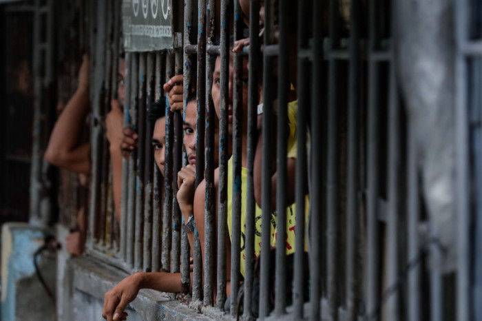 Blick in eine philippinische Haftanstalt. Foto: epa/Mark R. Cristino