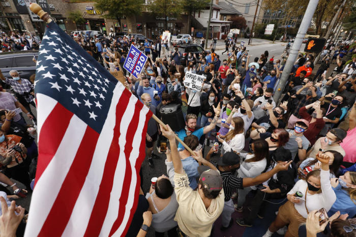 In Georgien versammeln sich die Biden-Anhänger. Foto: epa/Chris Aluka Berry