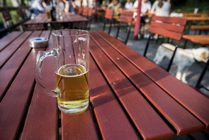 Ein Glas Bier in einem Biergarten in Berlin, Deutschland, 22. April 2018. Foto: epa/Omer Messinger