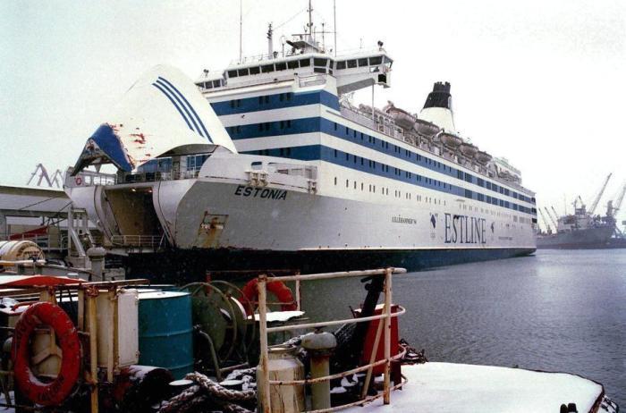 Das Passagierschiff M/S Estonia in den Docks in Tallinn am Estline's Ferry Terminal Estonia. Foto: epa/Li Samuelson