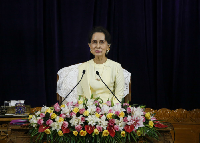 In internationaler Kritik: Myanmars Regierungschefin Aung San Suu Kyii. Foto: epa/Lynn Bo Bo