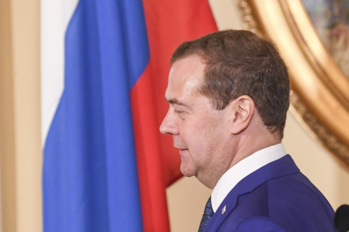 Russlands Ministerpräsident Dmitri Medwedew ist für bilaterale Gespräche in Peking. Foto: epa/Kimmo Brandt