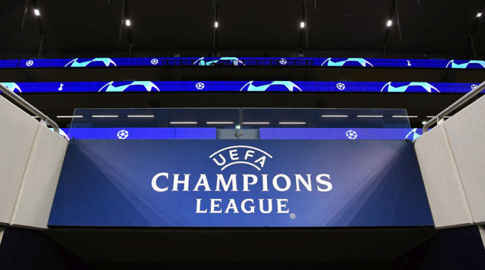 Das Logo der UEFA Champions League. Foto: epa/Andy Rain