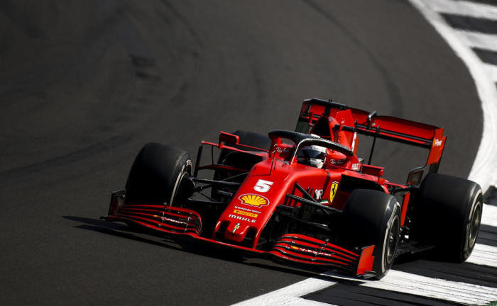 Deutscher Formel-1-Pilot Sebastian Vettel von der Scuderia Ferrari. Foto: epa/Bryn Lennon