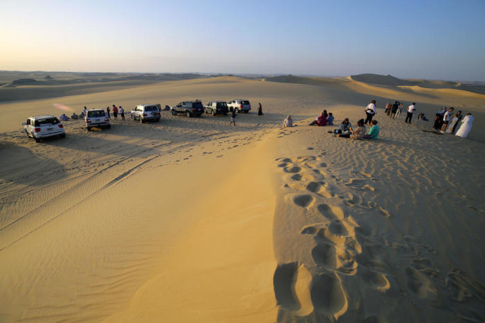Das Große Sandmeer, eines der größten der Welt, erstreckt sich über Hunderte von Kilometern, und die Dünen können über hundert Meter hoch werden. Symbolfoto: epa/Khaled Elfiqi