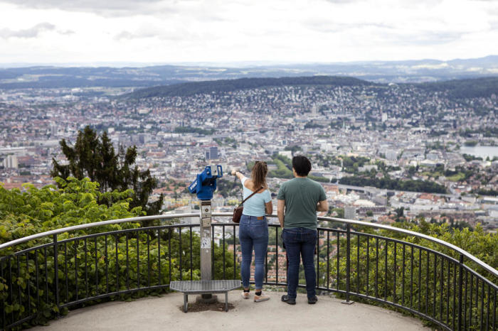 Blick auf Zürich vom Uetliberg. Foto: epa/Alexandra Wey