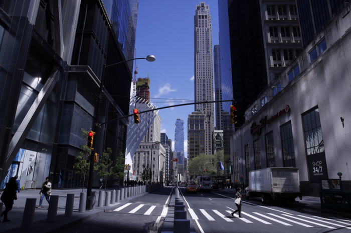 Sicht auf eine Straße in New York. Foto: epa/Szilard Koszticsak