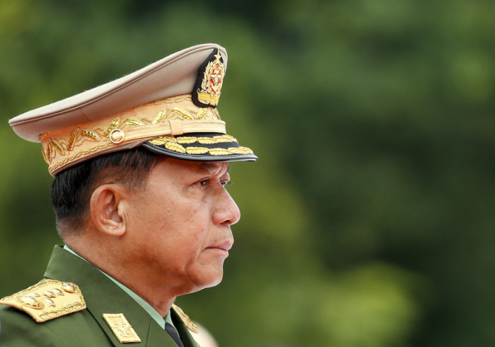  Myanmars Armeechef Min Aung Hlaing. Foto: epa/Lynn Bo Bo