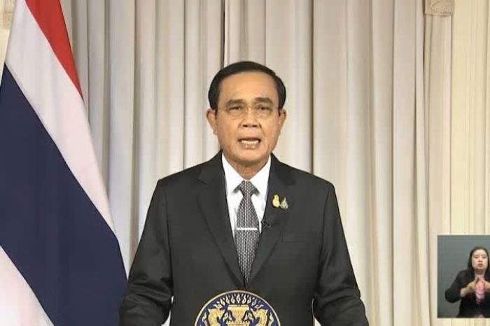 Thailands Premierminister Prayut Chan-o-cha bedankte sich am Samstag bei allen Unterstützern im Kampf gegen die Ausbreitung des Coronavirus. Foto: National News Bureau Of Thailand.