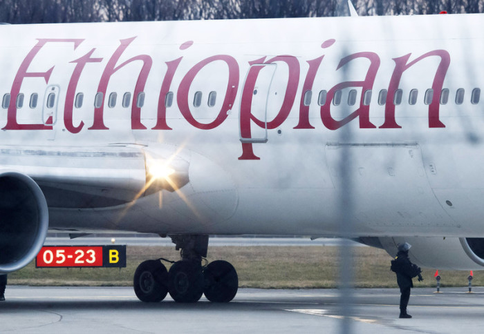 Eine Maschine der Ethiopian Airlines in Genf. Foto: epa/Salvatore Di Nolfi