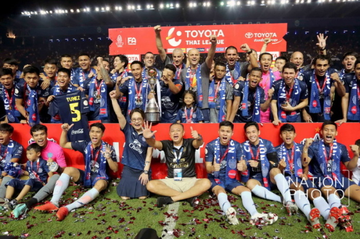 Große Freude beim neuen Thailändischen Meister Buriram United. Fotos: The Nation