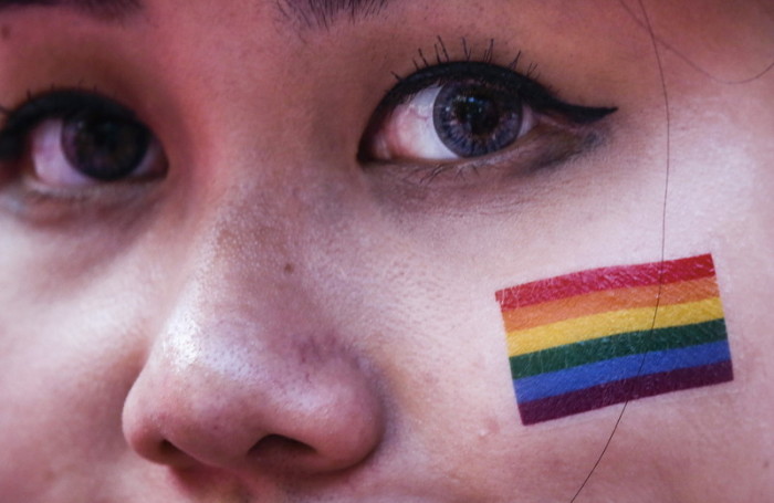 LGBT-Aktivistin in Singapur. Die Abkürzung steht für Lesbian, Gay, Bisexual und Transgender, also Lesben, Schwule, Bisexuelle und Transgender. Foto: Wallace Woon